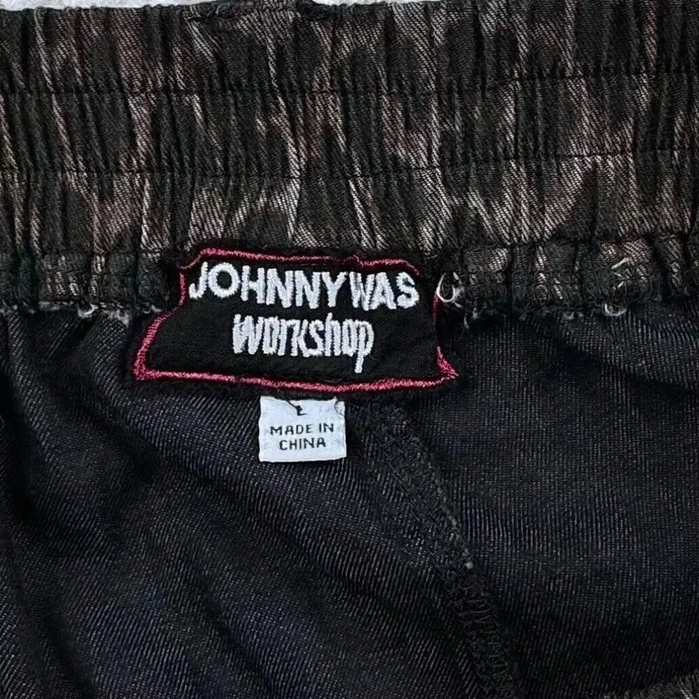 Johnny Was Workshop Shuri Leopard Embroidered Floral Cargo Pant Large